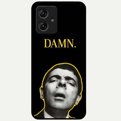  Mr Bean Damn Glass Case For Moto G54 back cover – full design glossy printed glass finish
