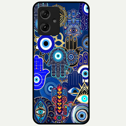  Mystic Palm Guard Glass Case For Moto G54 back cover – full design glossy printed glass finish