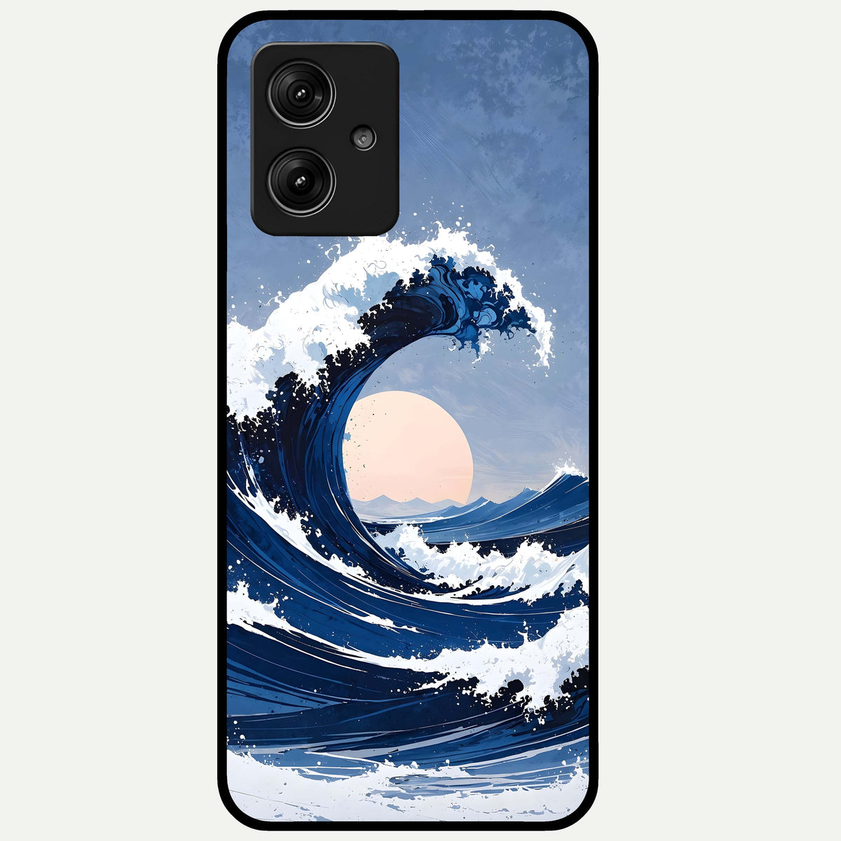  Rising Tide Power Glass Case For Moto G54 back cover – full design glossy printed glass finish