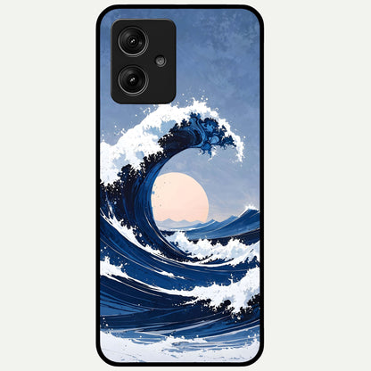  Rising Tide Power Glass Case For Moto G54 back cover – full design glossy printed glass finish