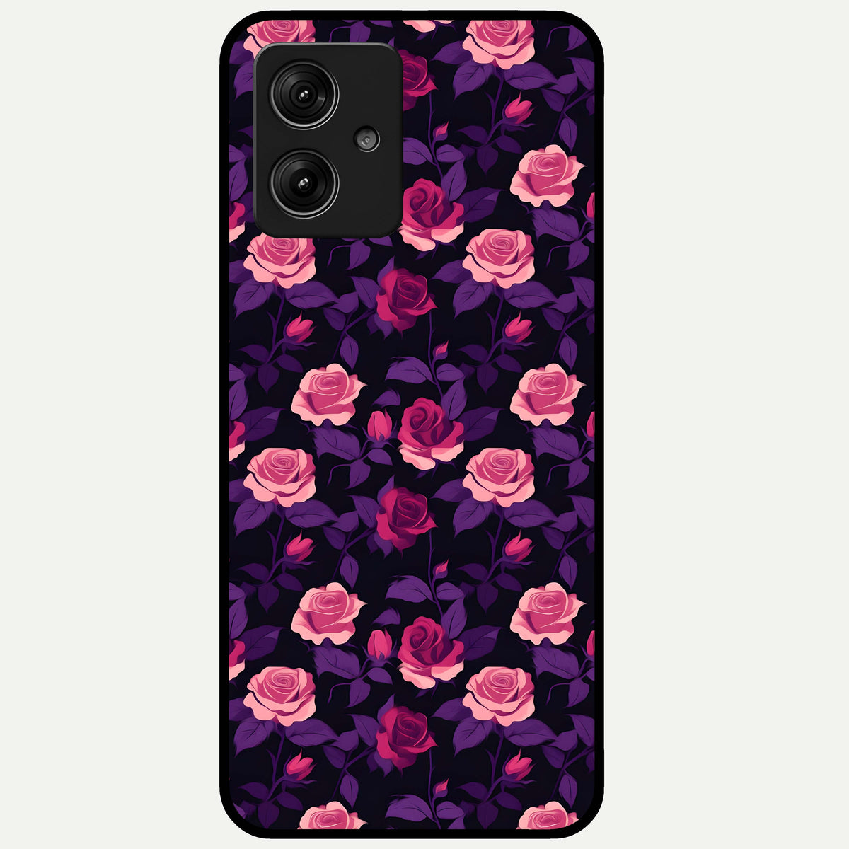 Rose Garden Twilight Glass Case For Moto G54 back cover – full design glossy printed glass finish