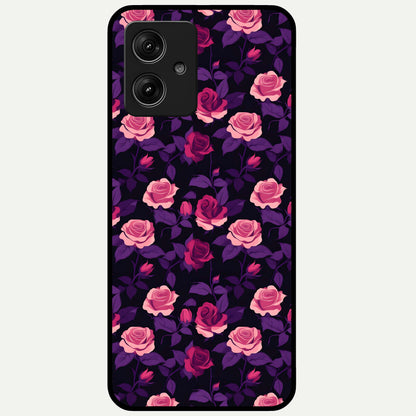  Rose Garden Twilight Glass Case For Moto G54 back cover – full design glossy printed glass finish