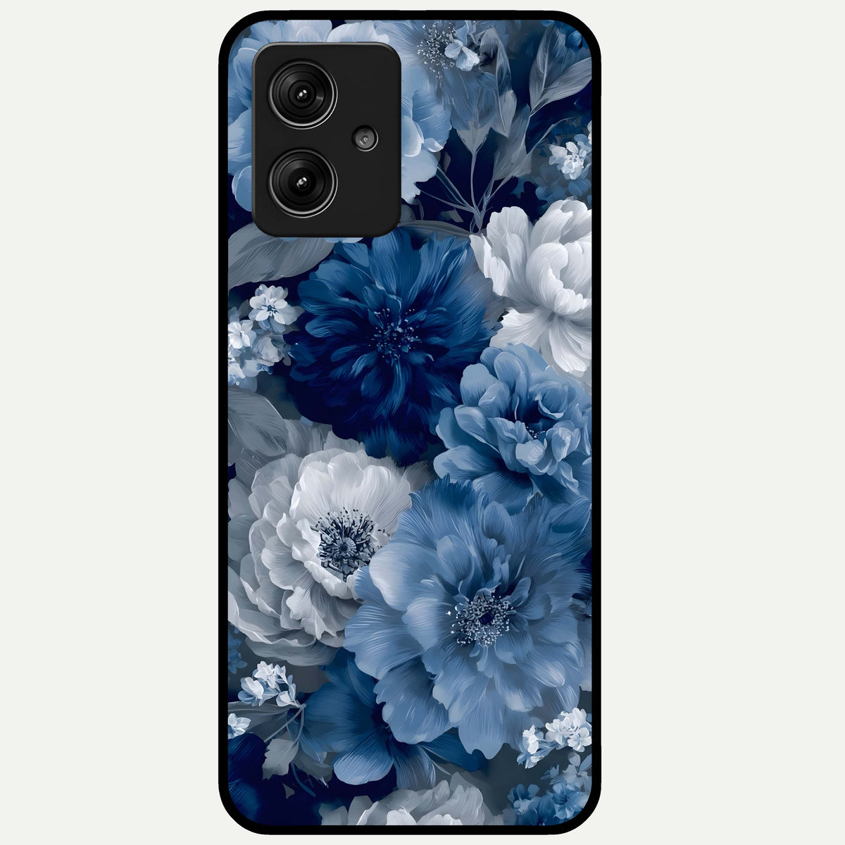  Royal Bloom Garden Glass Case For Moto G54 back cover – full design glossy printed glass finish