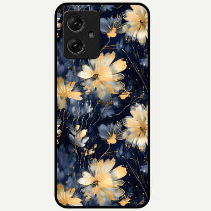  Royal Petal Dream Glass Case For Moto G54 back cover – full design glossy printed glass finish