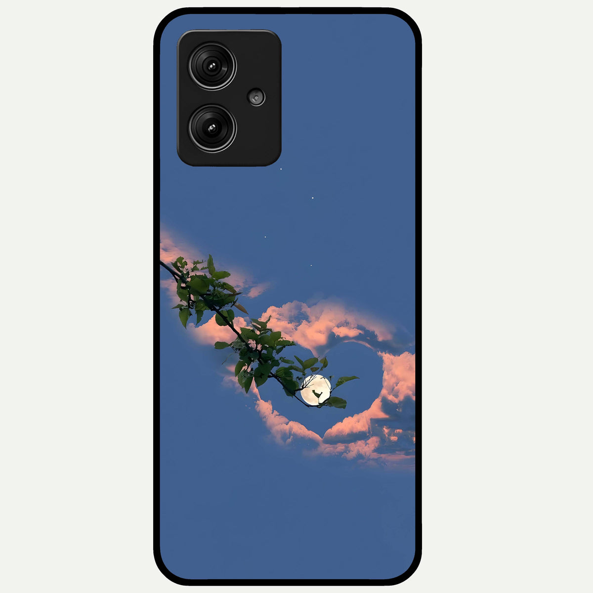  Sky Under Tree Glass Case For Moto G54 back cover – full design glossy printed glass finish