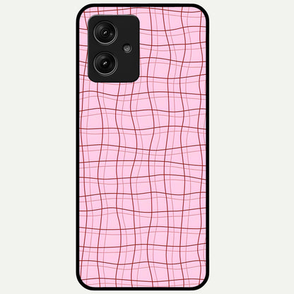  Soft Grid Bliss Glass Case For Moto G54 back cover – full design glossy printed glass finish