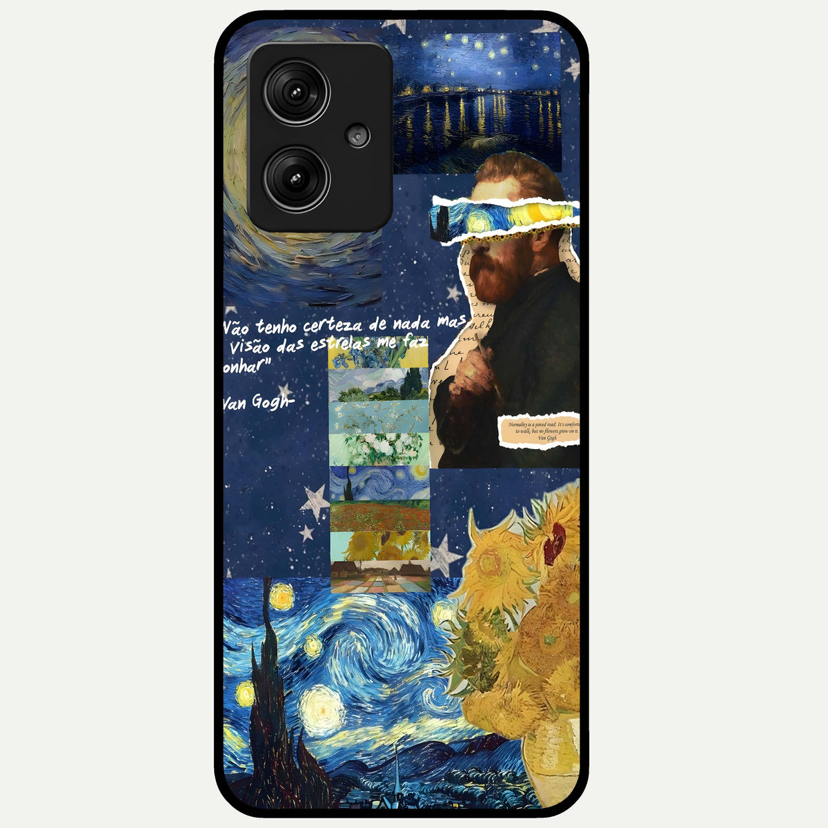  Starry Dream Vision Glass Case For Moto G54 back cover – full design glossy printed glass finish