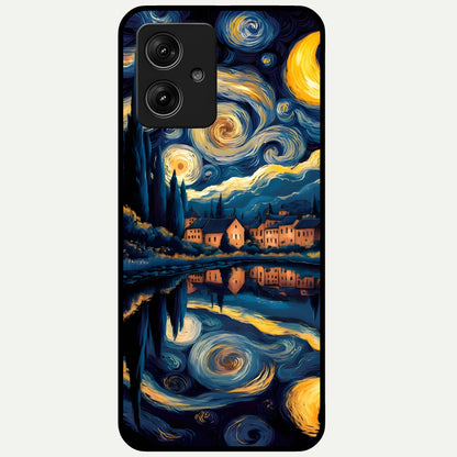  Starry Sky Serenity Glass Case For Moto G54 back cover – full design glossy printed glass finish