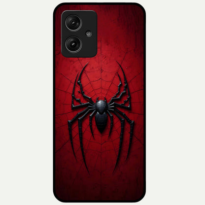  Superhero Web Emblem Glass Case For Moto G54 back cover – full design glossy printed glass finish