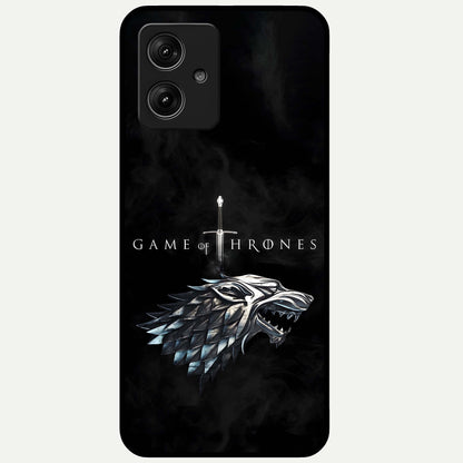  Throne Wolf Legacy Glass Case For Moto G54 back cover – full design glossy printed glass finish