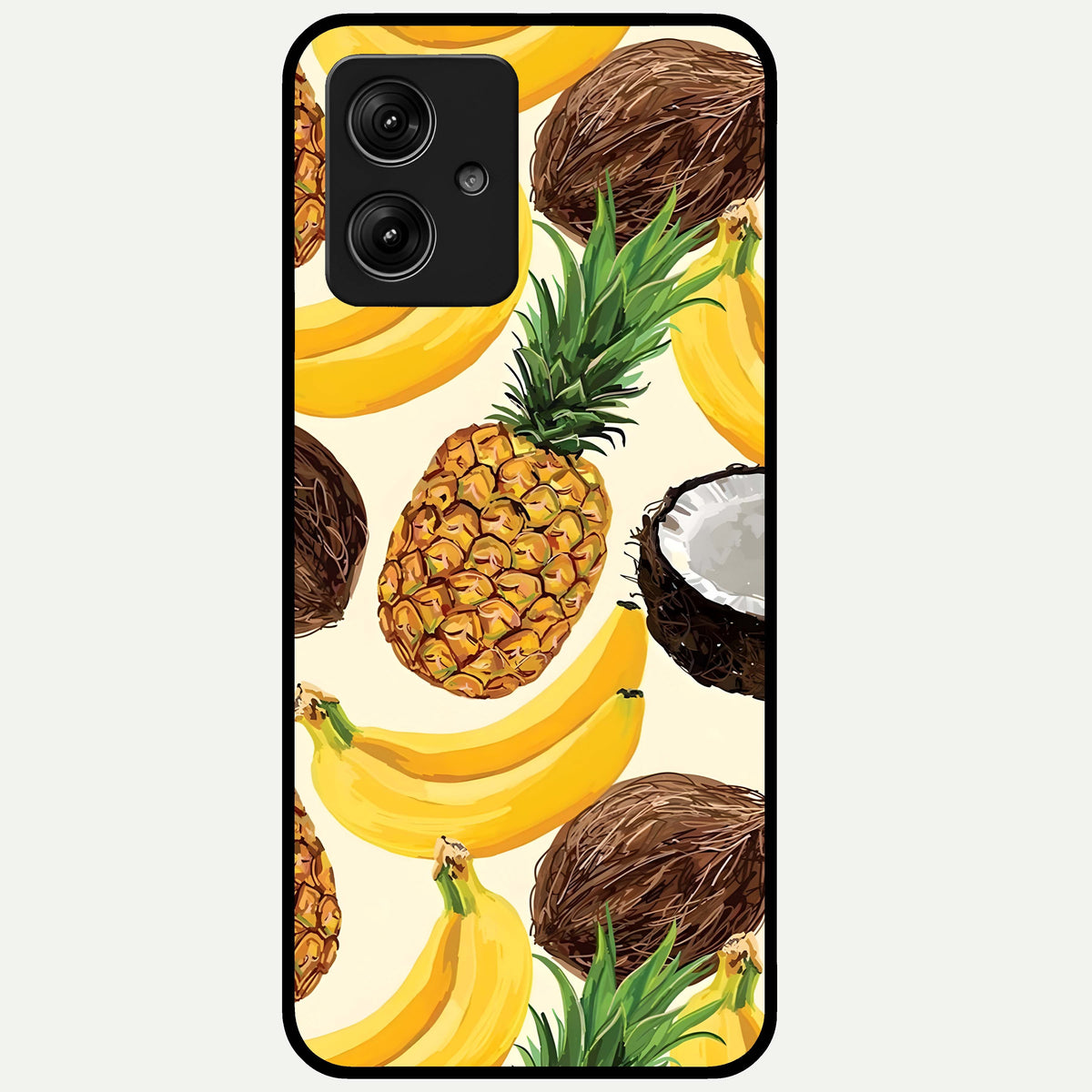  Tropical Fruit Mood Glass Case For Moto G54 back cover – full design glossy printed glass finish