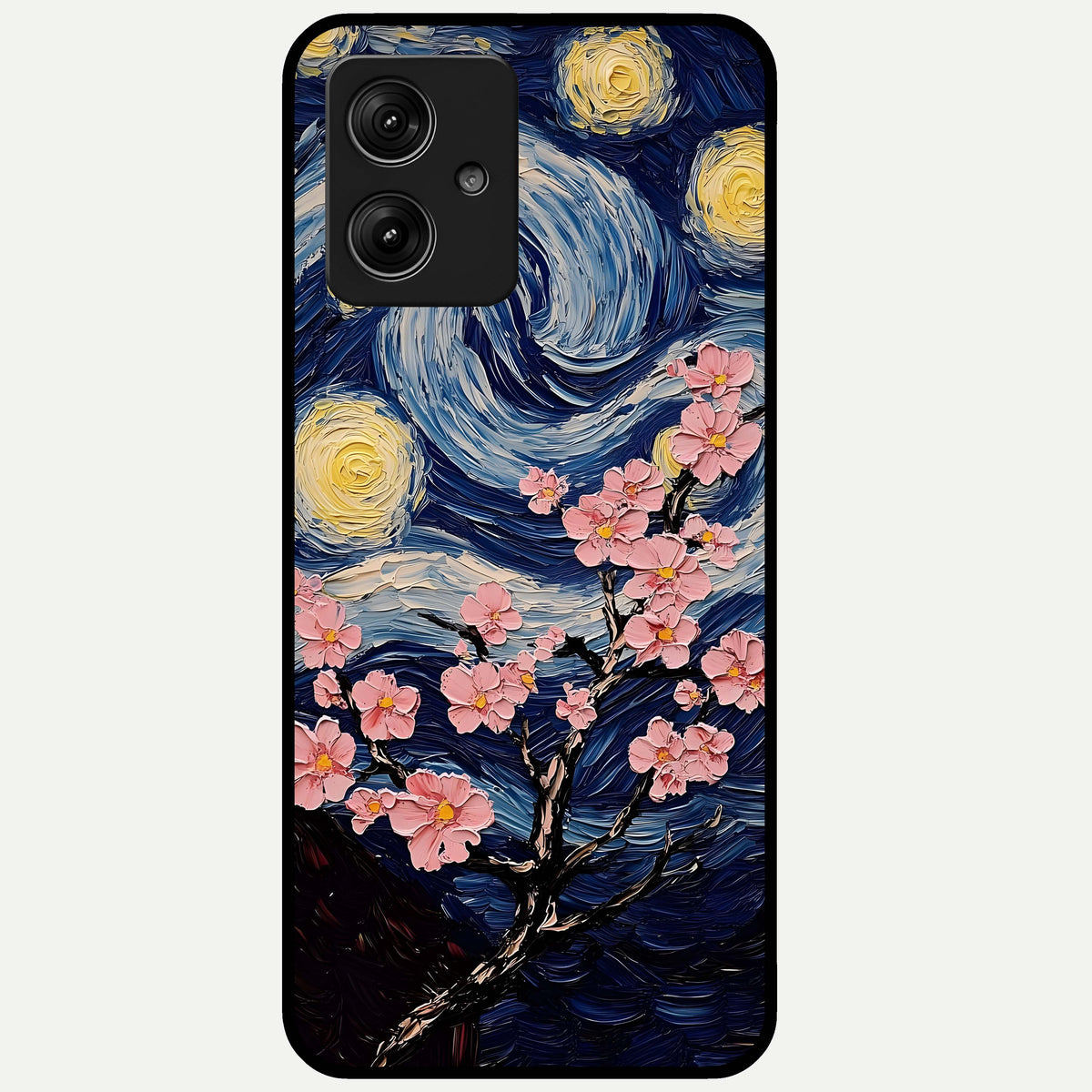  Van Gogh Scenery Glass Case For Moto G54 back cover – full design glossy printed glass finish