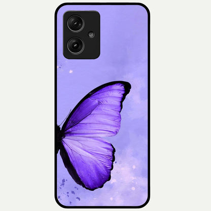  Violet Dream Wing Glass Case For Moto G54 back cover – full design glossy printed glass finish
