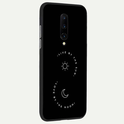 Sun Moon Balance Glass Case showing full back design in clean flat view with balanced sun and moon artwork and glossy glass finish.