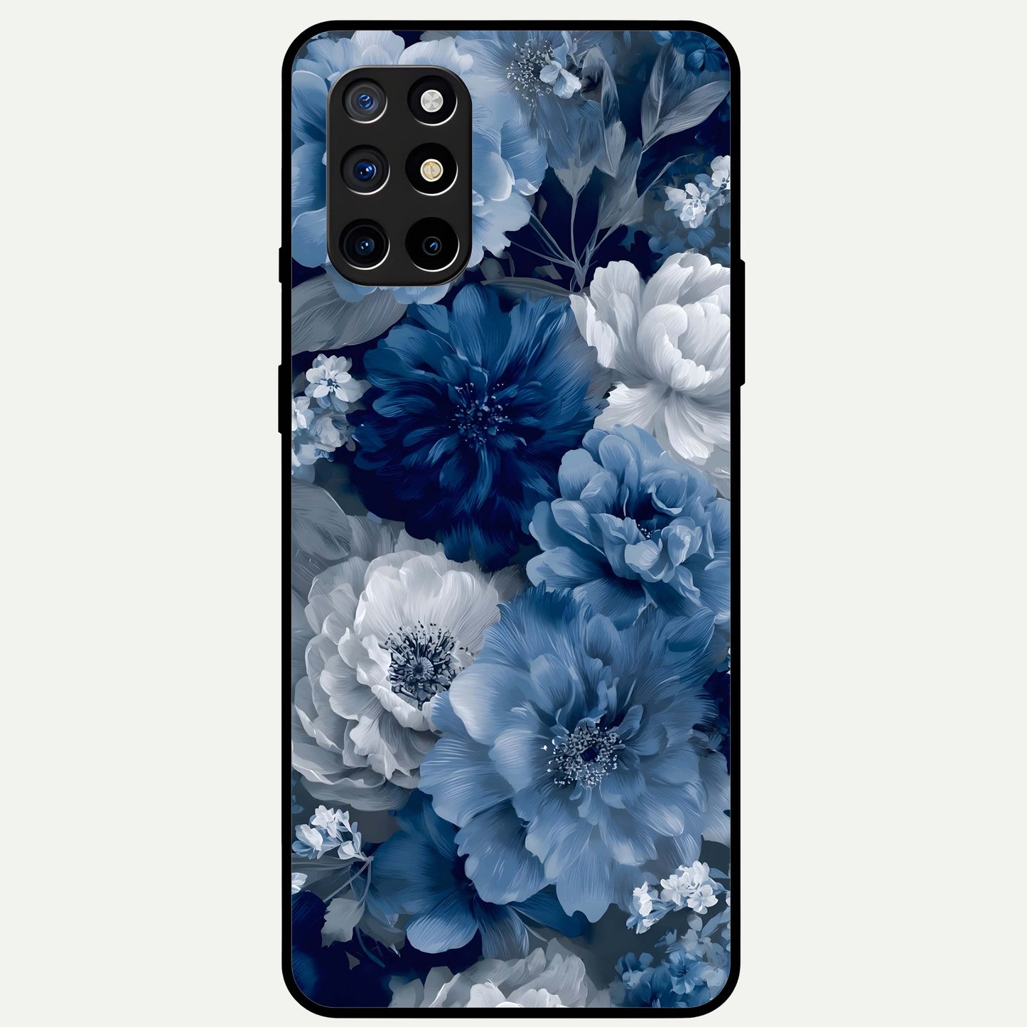 Royal Bloom Garden Glass Case captured at a warm angle highlighting rich floral layers, gloss, and edge clarity.