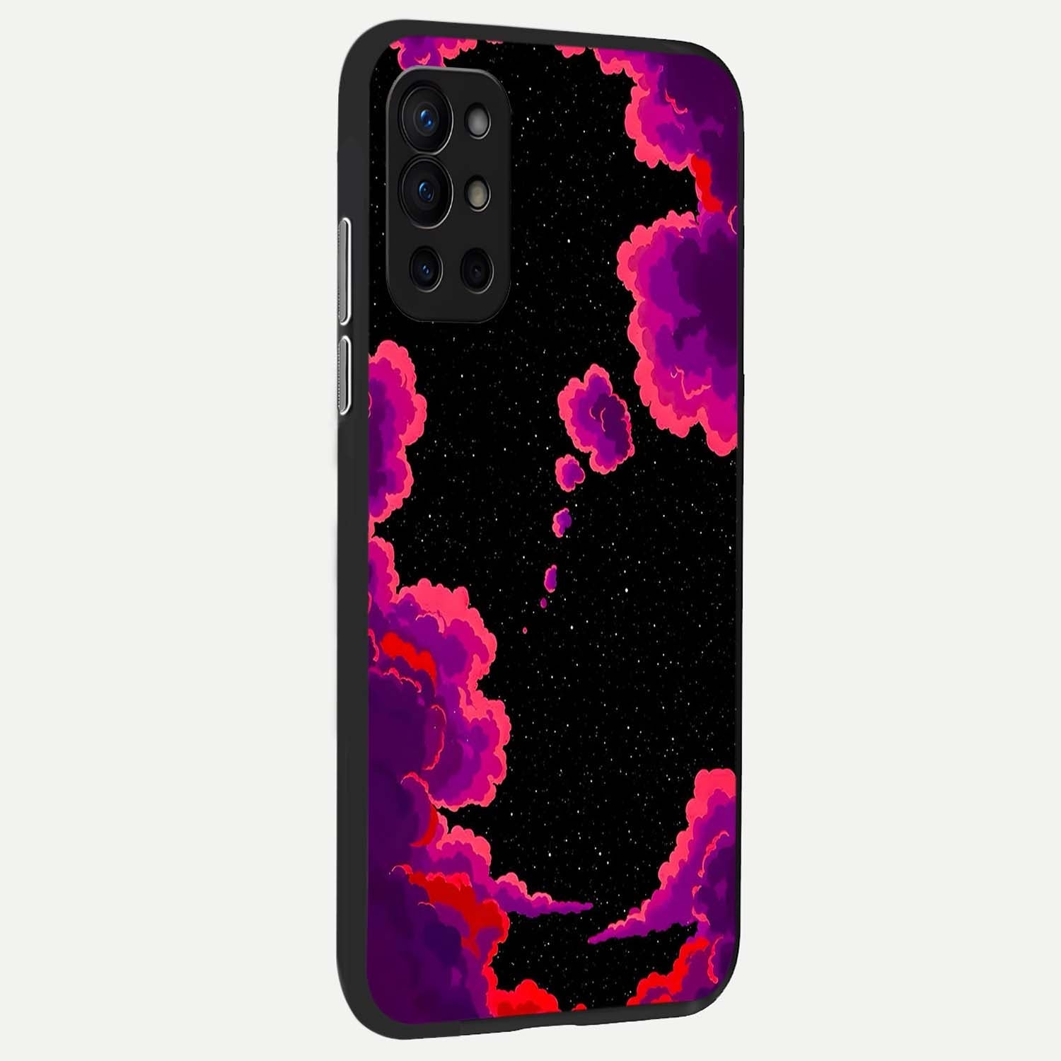 Galaxy Dream Frame Glass Case showing full back design in clean flat view with framed galaxy artwork and glossy glass finish.