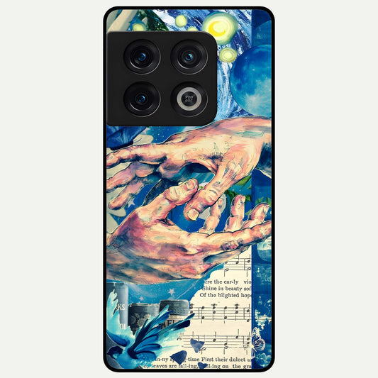  Aesthetic Divider Glass Case For OnePlus 10 Pro back cover – full design glossy printed glass finish