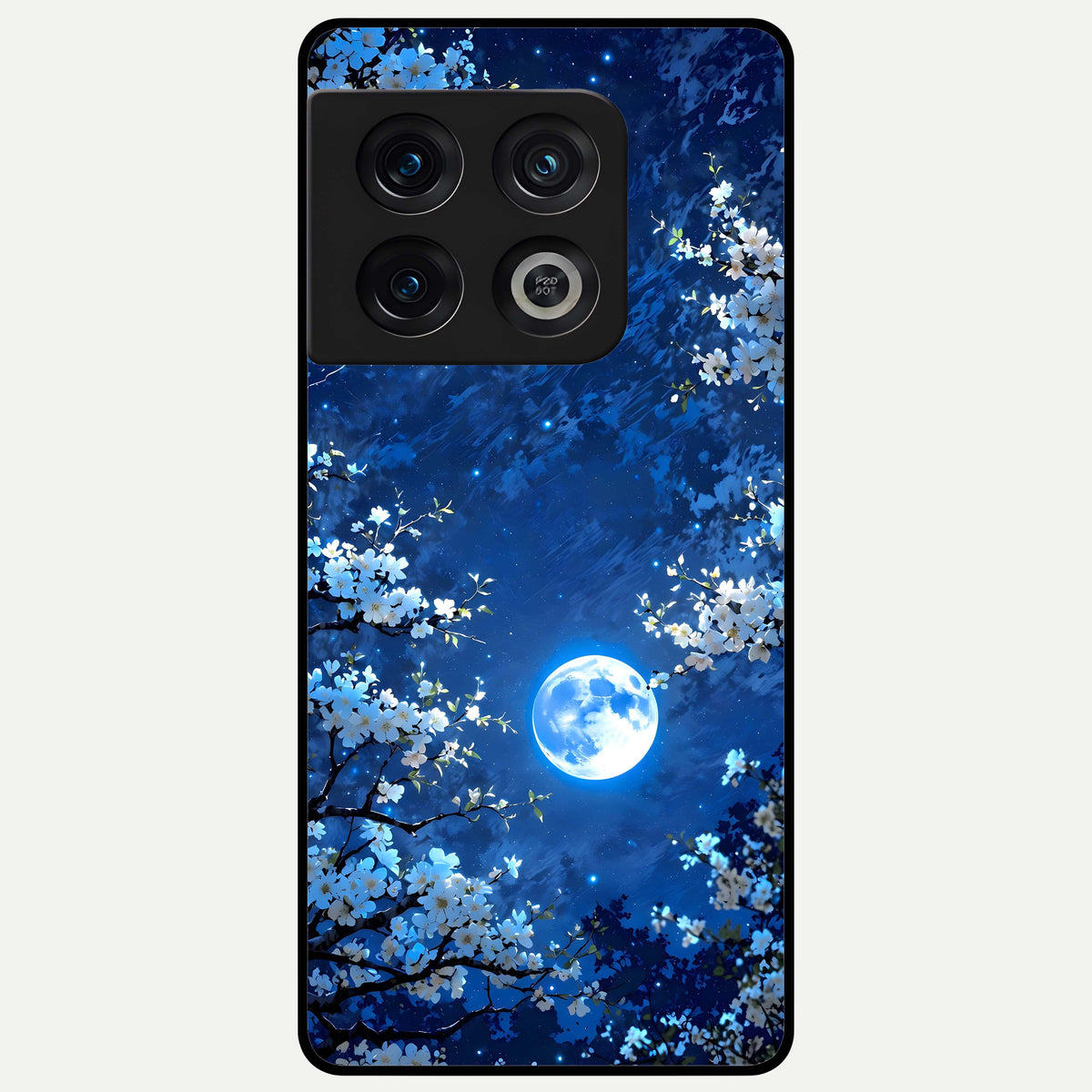  Blossom Moonlight Sky Glass Case For OnePlus 10 Pro back cover – full design glossy printed glass finish