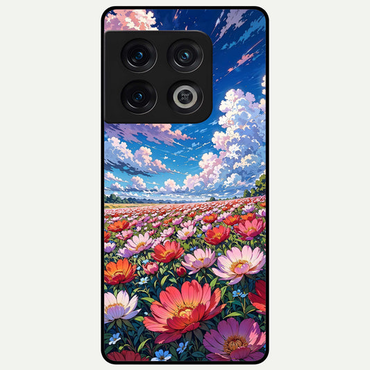  Blossom Sky Field Glass Case For OnePlus 10 Pro back cover – full design glossy printed glass finish