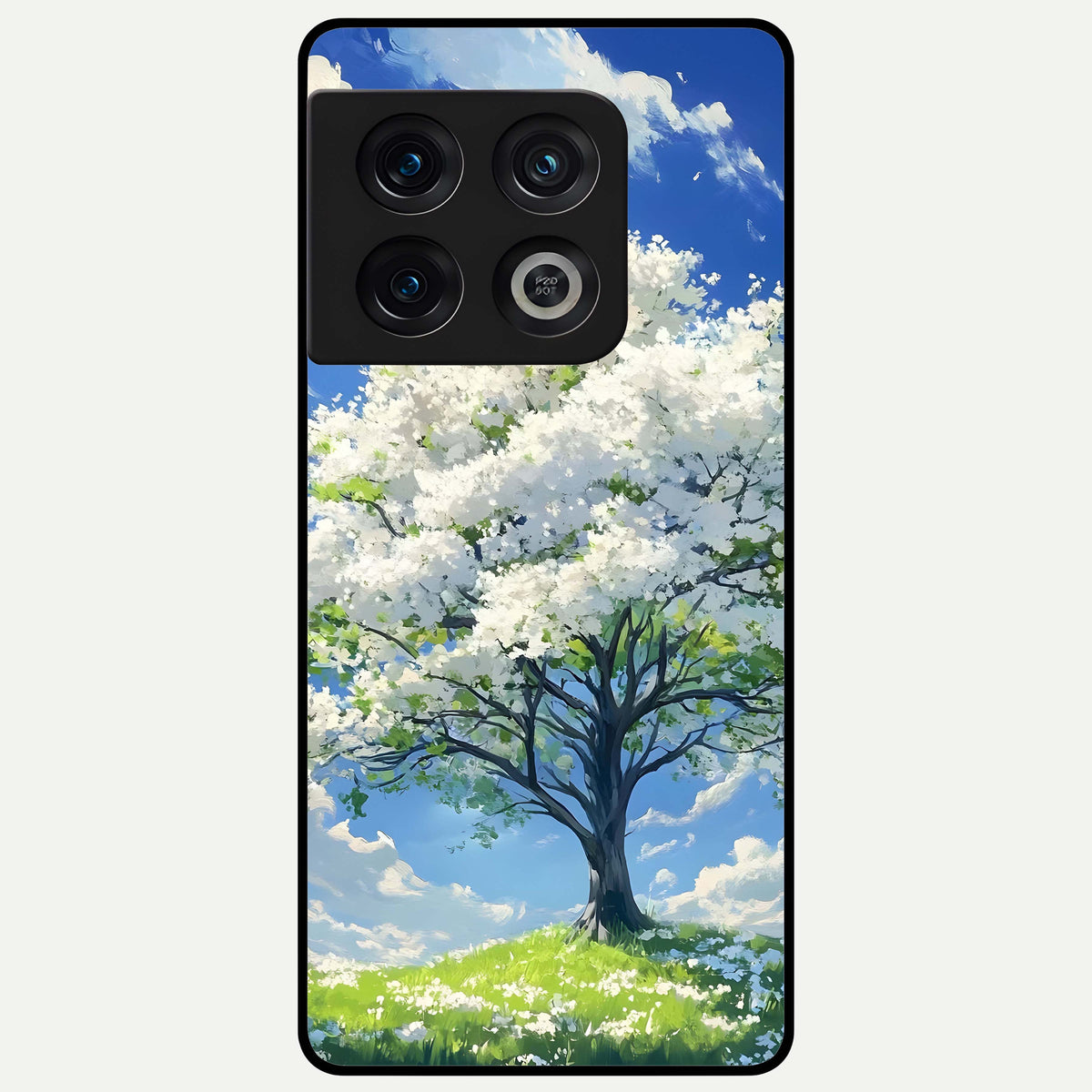  Blossom Sky Serenity Glass Case For OnePlus 10 Pro back cover – full design glossy printed glass finish