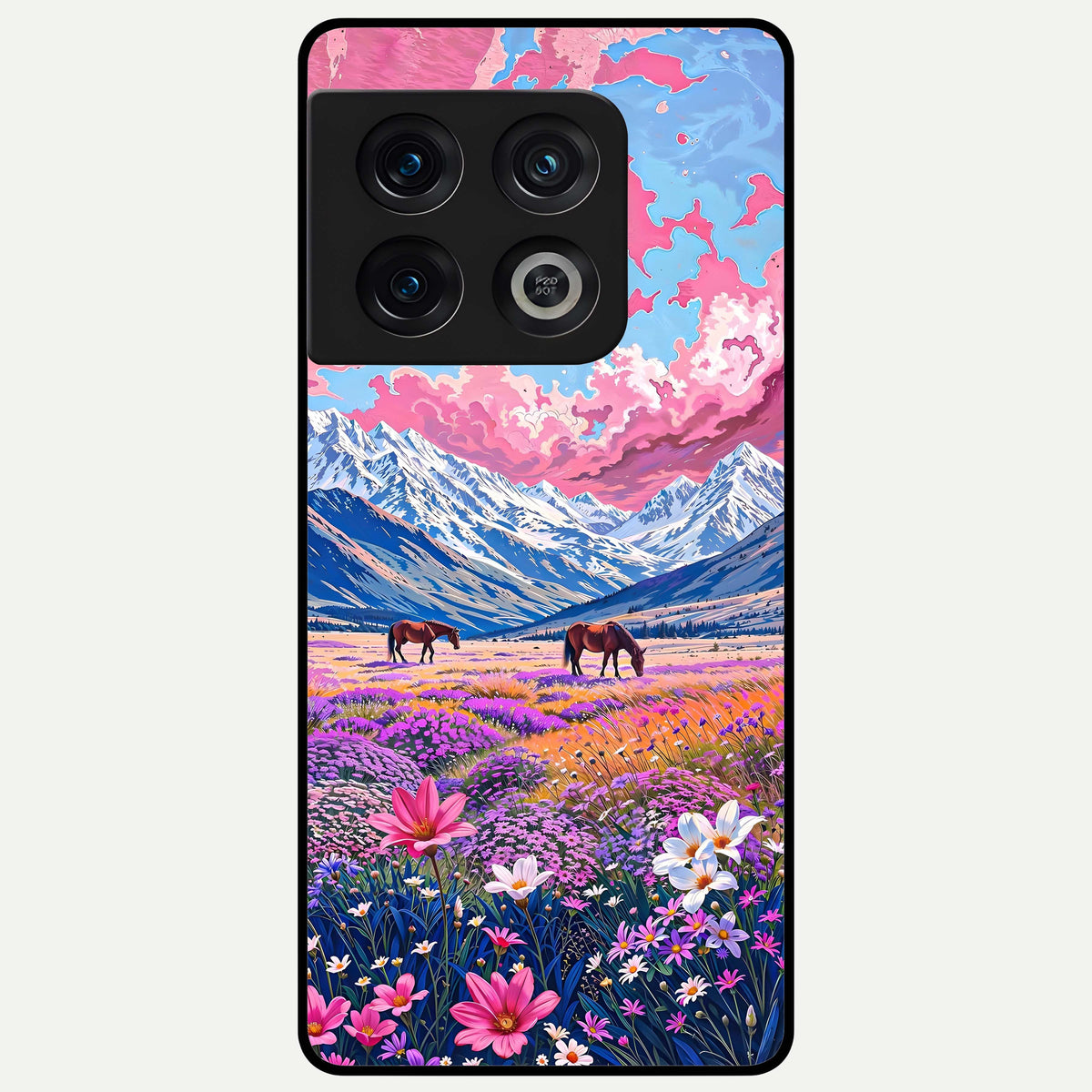  Blossom Valley Dream Glass Case For OnePlus 10 Pro back cover – full design glossy printed glass finish