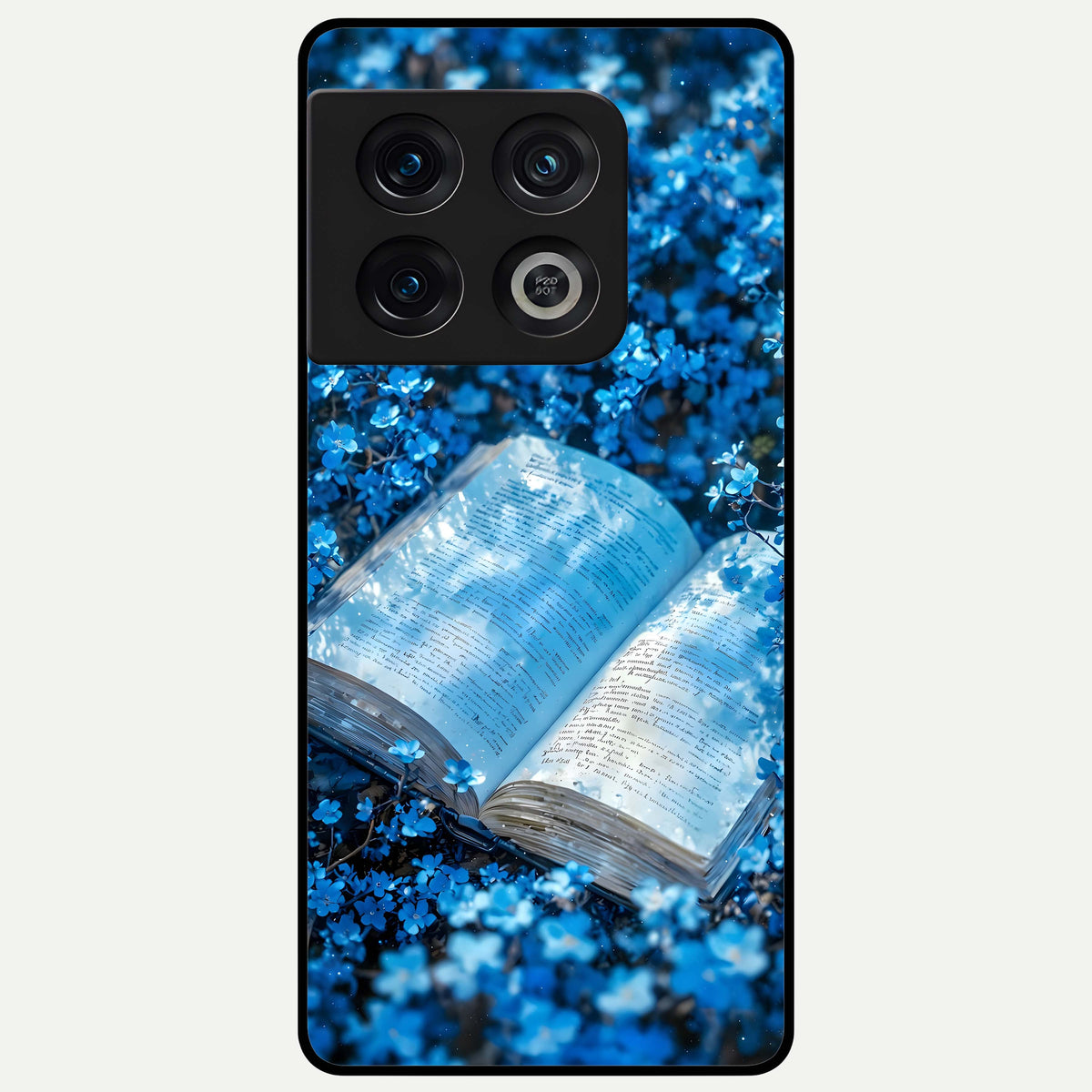  Blue Bloom Tales Glass Case For OnePlus 10 Pro back cover – full design glossy printed glass finish