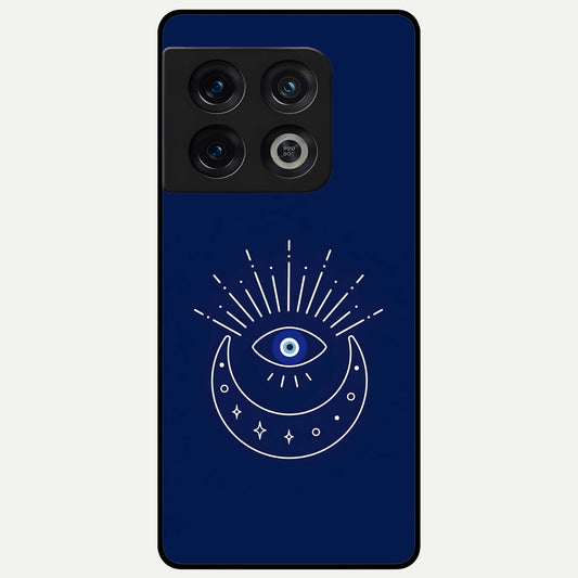  Blue Evil Eye Glass Case For OnePlus 10 Pro back cover – full design glossy printed glass finish