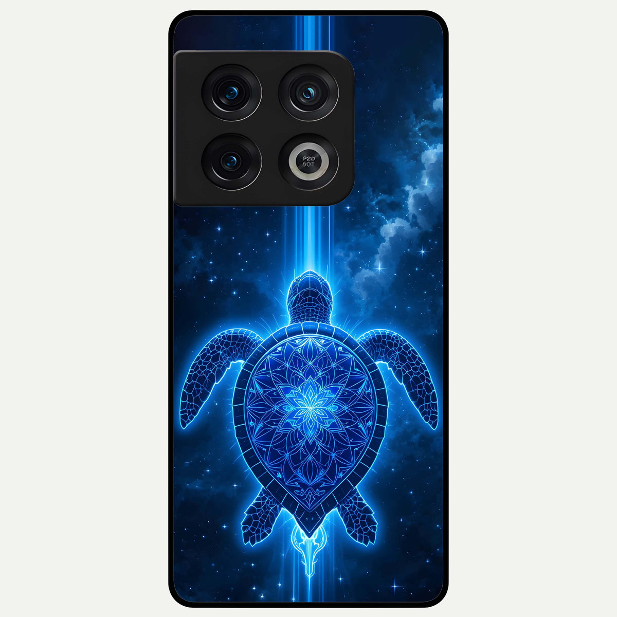  Blue Galaxy Turtle Glass Case For OnePlus 10 Pro back cover – full design glossy printed glass finish