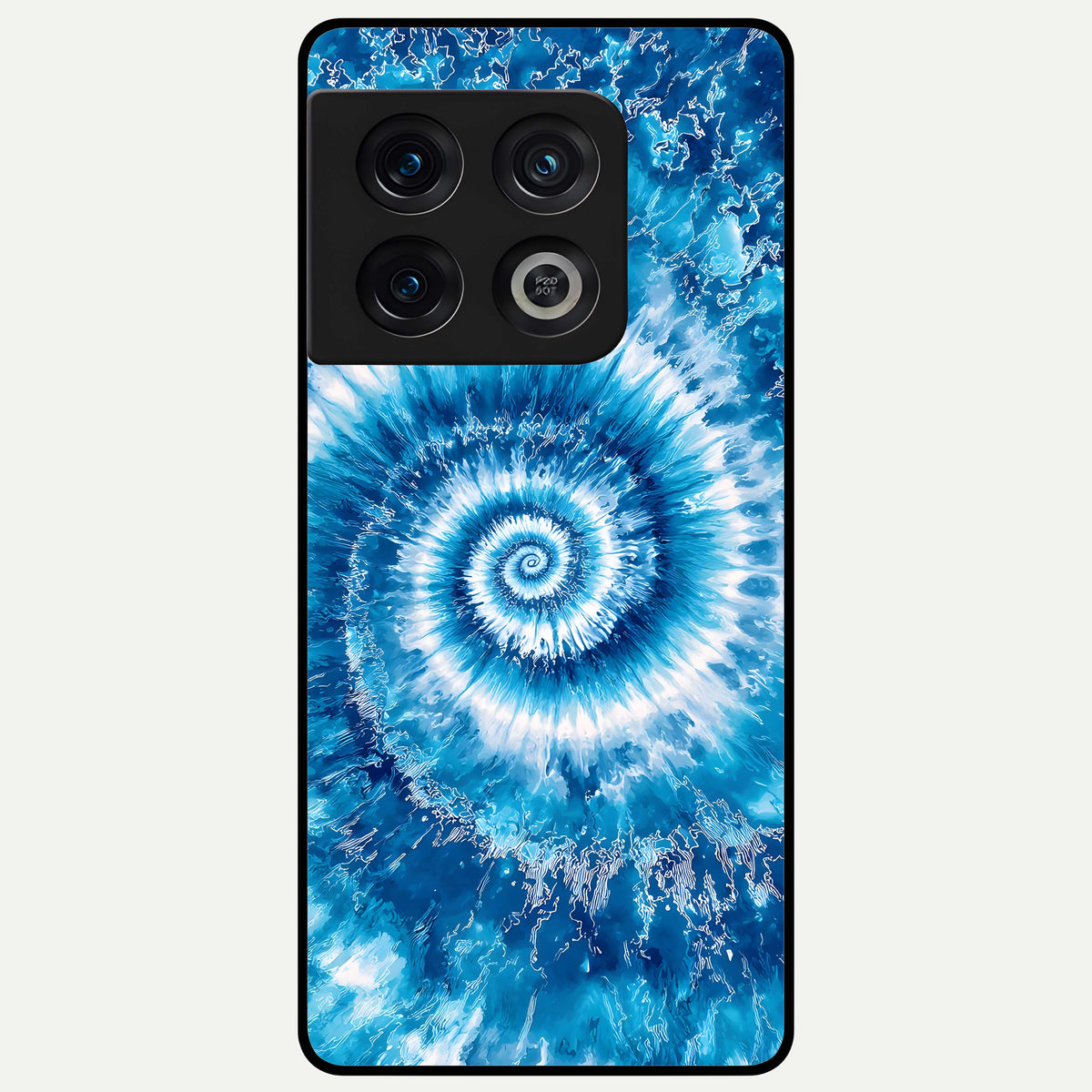  Blue Galaxy Wave Glass Case For OnePlus 10 Pro back cover – full design glossy printed glass finish