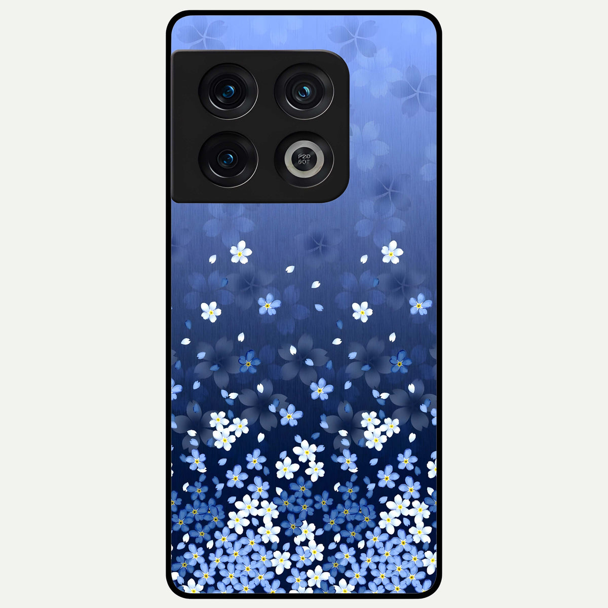  Blue Starry Glass Case For OnePlus 10 Pro back cover – full design glossy printed glass finish