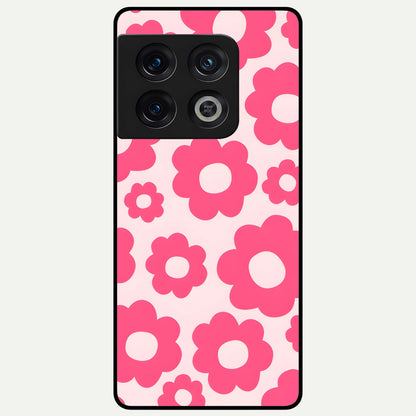  Blush Flower Pop Glass Case For OnePlus 10 Pro back cover – full design glossy printed glass finish