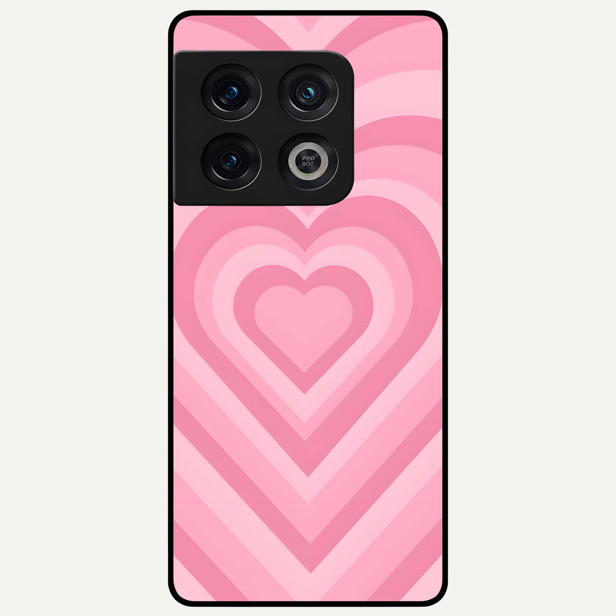  Blush Heart Waves Glass Case For OnePlus 10 Pro back cover – full design glossy printed glass finish