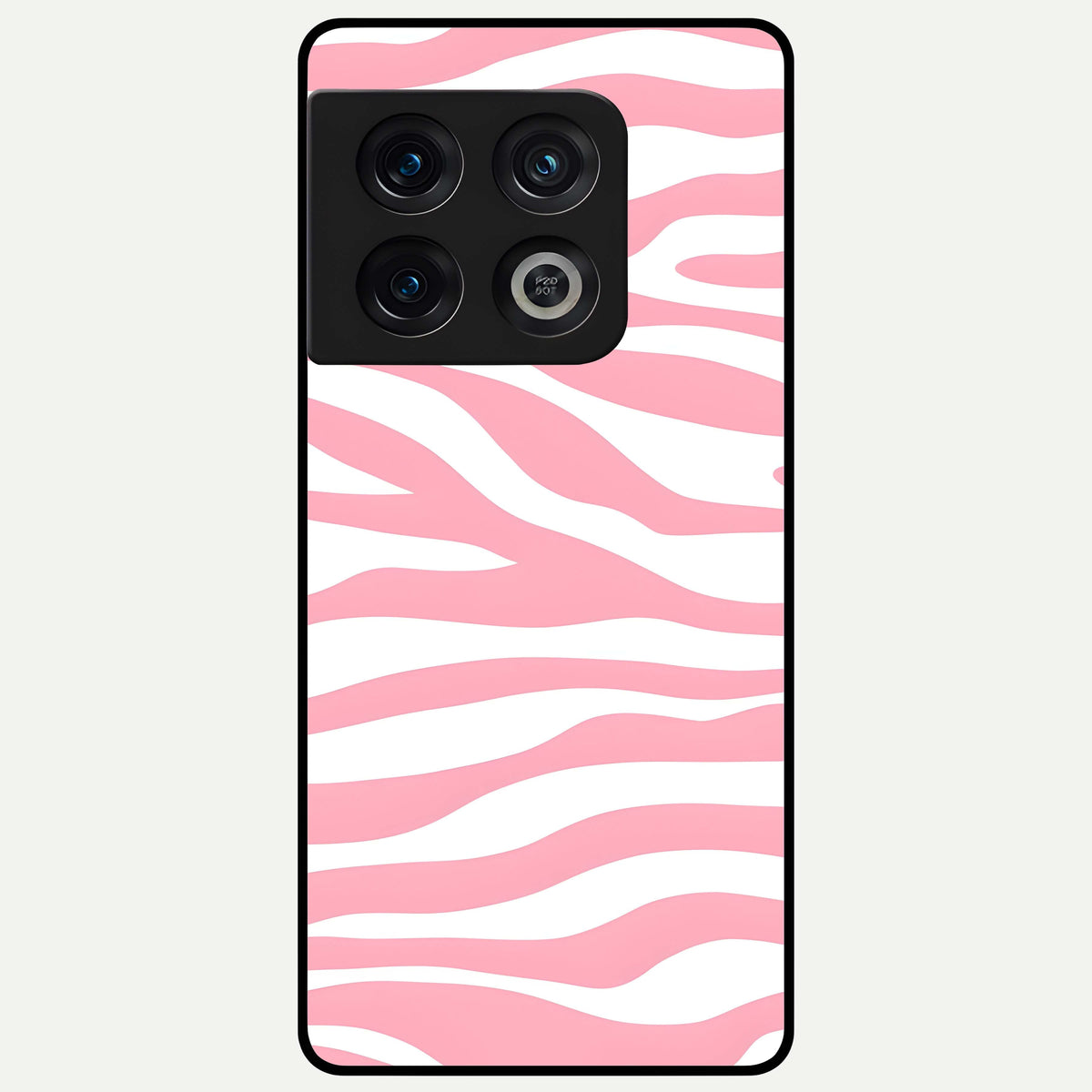  Blush Zebra Flow Glass Case For OnePlus 10 Pro back cover – full design glossy printed glass finish