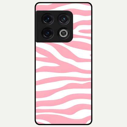  Blush Zebra Flow Glass Case For OnePlus 10 Pro back cover – full design glossy printed glass finish