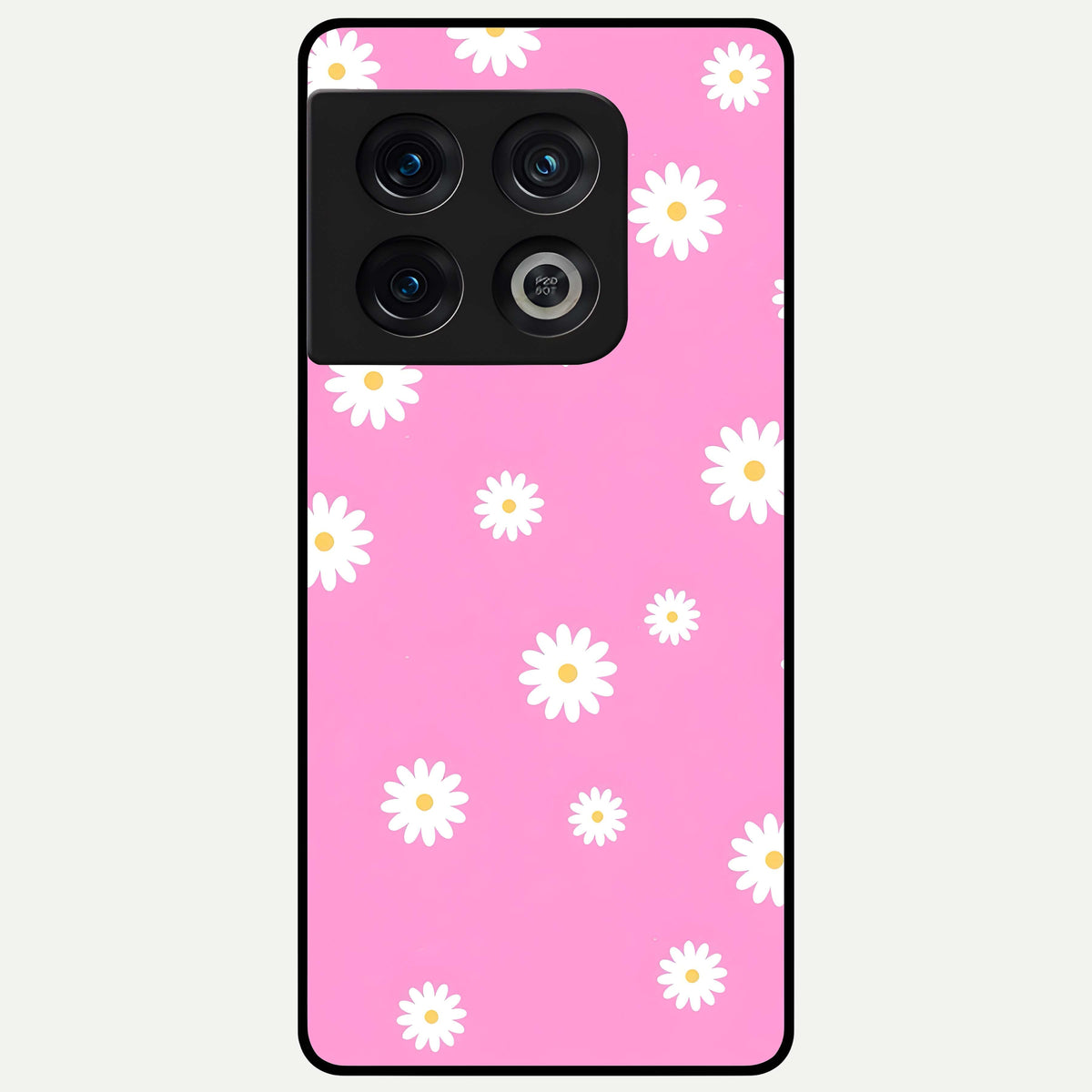  Bubblegum Daisy Pop Glass Case For OnePlus 10 Pro back cover – full design glossy printed glass finish