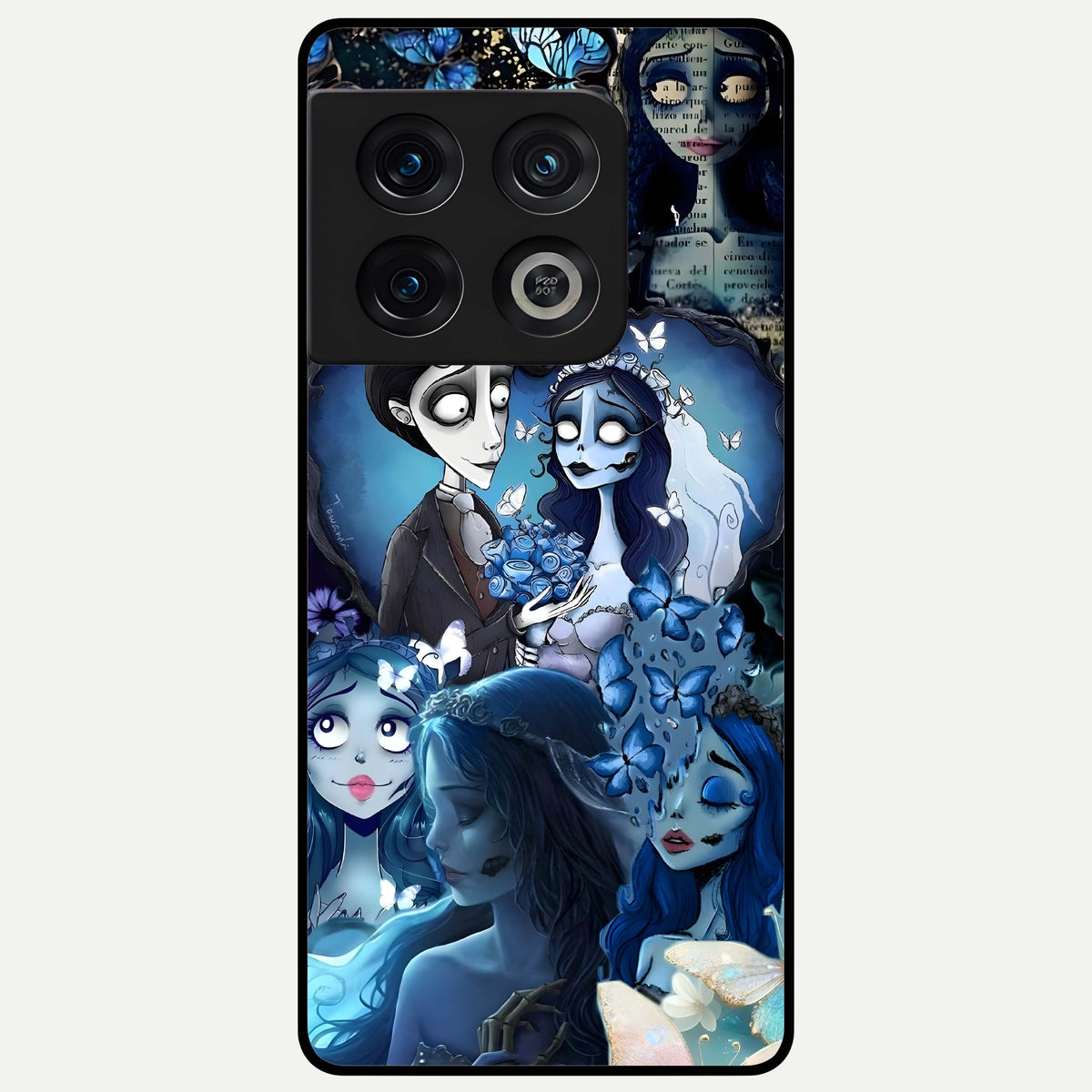  Butterfly Ghost Soul Glass Case For OnePlus 10 Pro back cover – full design glossy printed glass finish