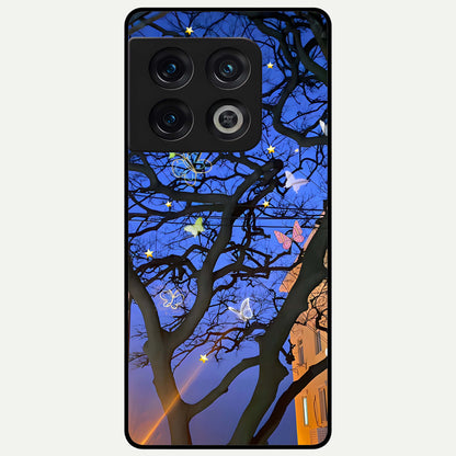  Butterfly Night Magic Glass Case For OnePlus 10 Pro back cover – full design glossy printed glass finish