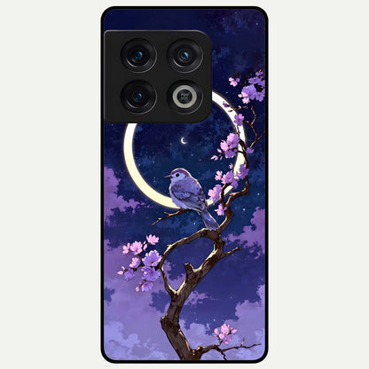  Celestial Bird Blossom Glass Case For OnePlus 10 Pro back cover – full design glossy printed glass finish