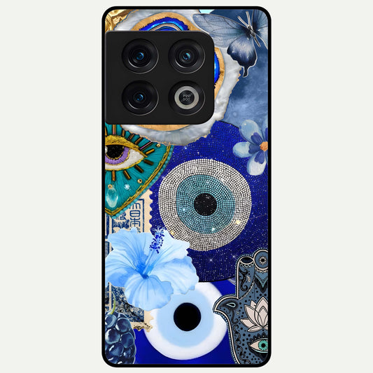  Celestial Blue Vision Glass Case For OnePlus 10 Pro back cover – full design glossy printed glass finish