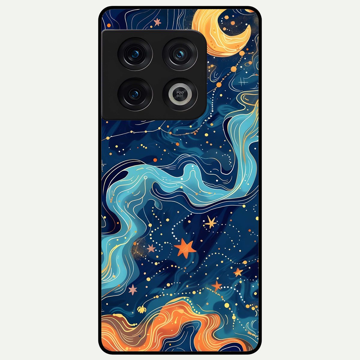  Celestial Dream Flow Glass Case For OnePlus 10 Pro back cover – full design glossy printed glass finish