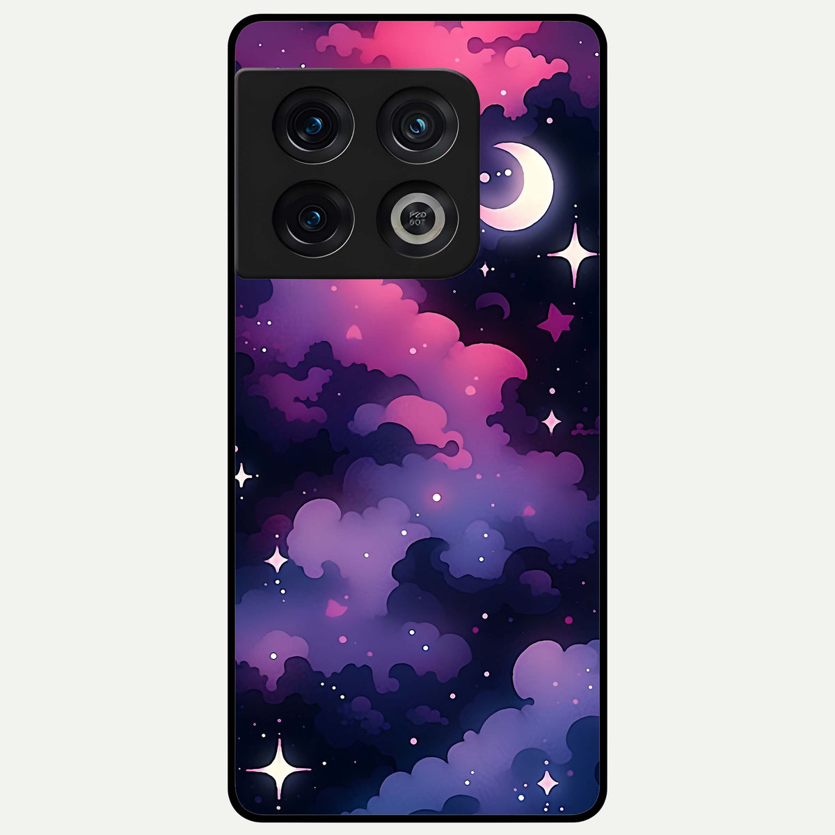  Celestial Moon Magic Glass Case For OnePlus 10 Pro back cover – full design glossy printed glass finish