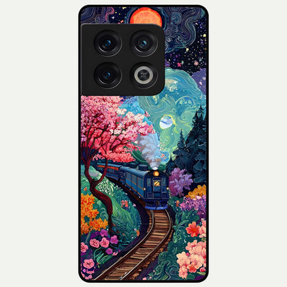  Celestial Train Journey Glass Case For OnePlus 10 Pro back cover – full design glossy printed glass finish