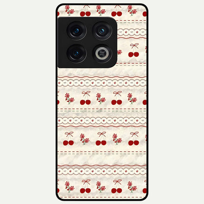  Cherry Bloom Charm Glass Case For OnePlus 10 Pro back cover – full design glossy printed glass finish