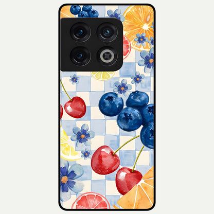  Citrus Bloom Joy Glass Case For OnePlus 10 Pro back cover – full design glossy printed glass finish
