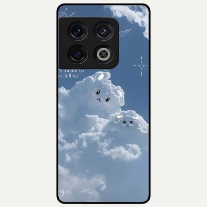  Cloud Bunny Dreams Glass Case For OnePlus 10 Pro back cover – full design glossy printed glass finish