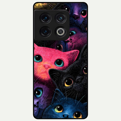  Cosmic Cats Dreams Glass Case For OnePlus 10 Pro back cover – full design glossy printed glass finish