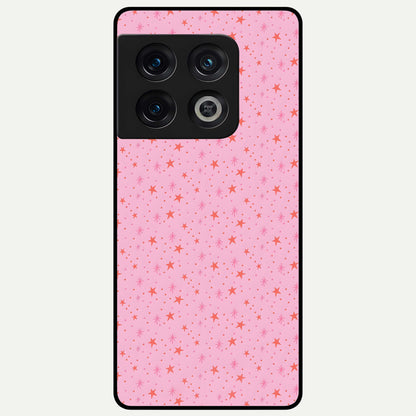  Cosmic Pink Sparkle Glass Case For OnePlus 10 Pro back cover – full design glossy printed glass finish
