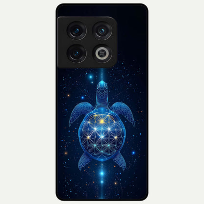  Crimson Blue Turtle Glass Case For OnePlus 10 Pro back cover – full design glossy printed glass finish