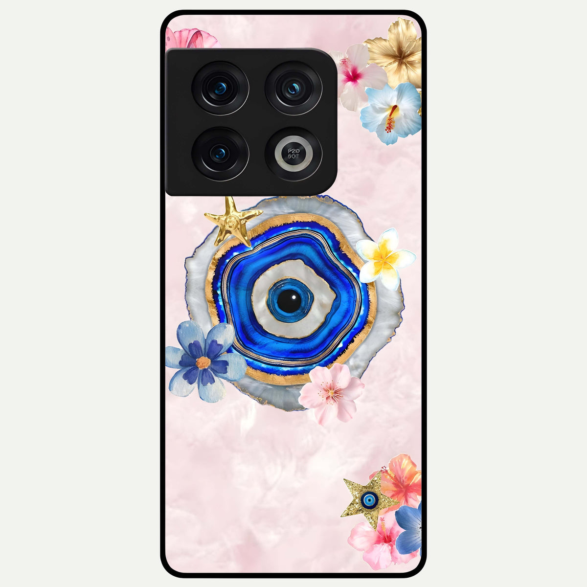  Divine Aura Bloom Glass Case For OnePlus 10 Pro back cover – full design glossy printed glass finish
