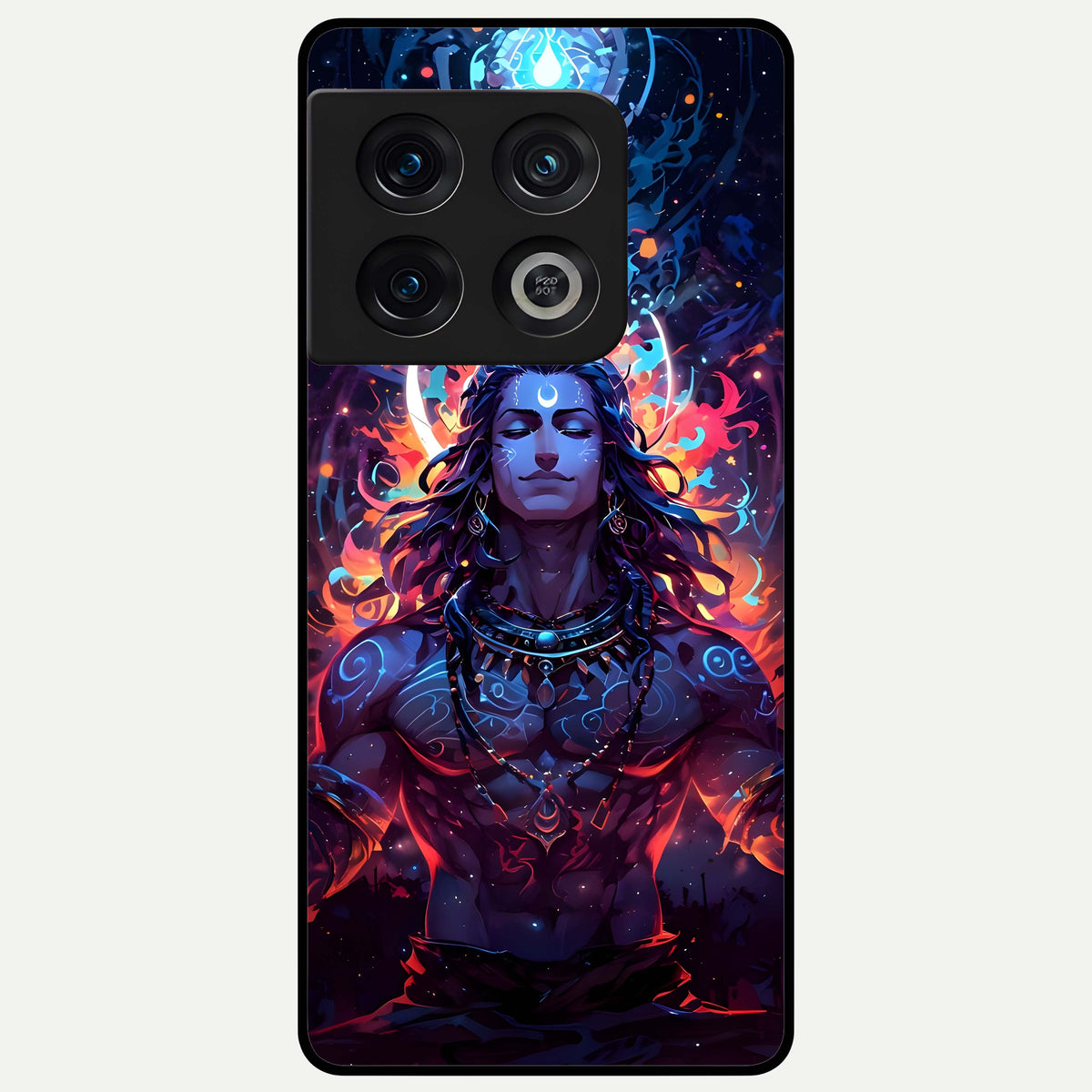  Divine Fire Shiv Glass Case For OnePlus 10 Pro back cover – full design glossy printed glass finish